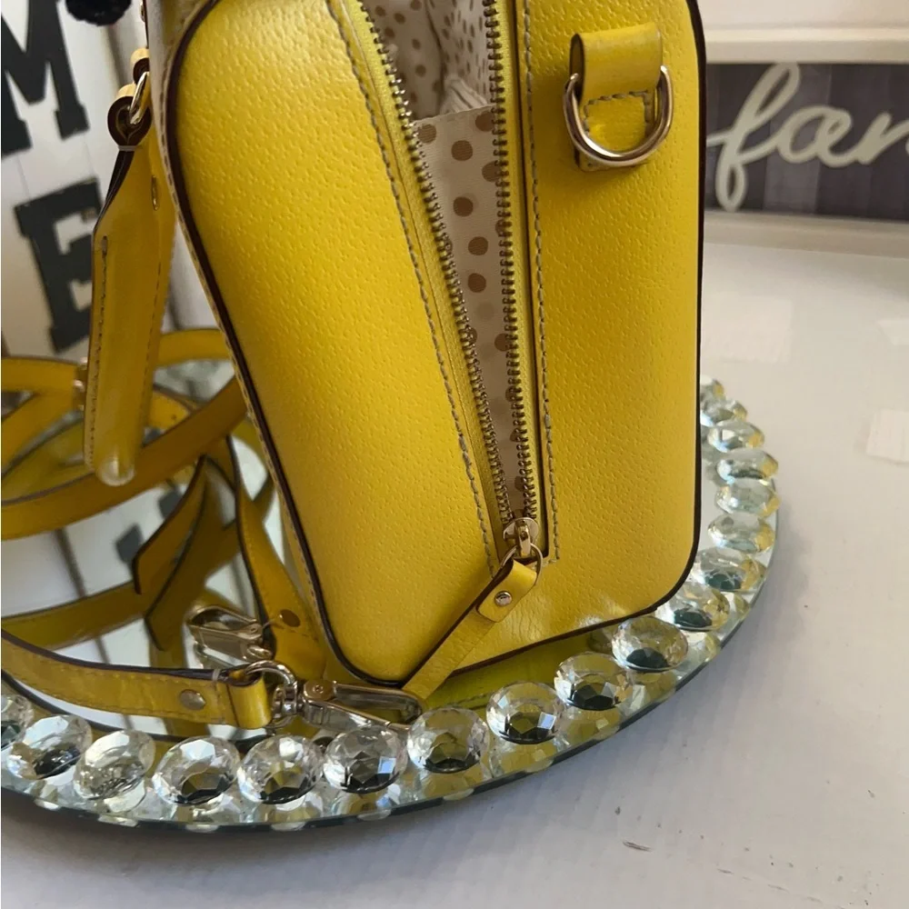 KATE SPADE  Alessa Wellesley yellow leather Satchel Crossbody or Handbag